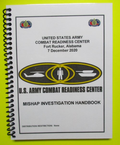 Mishap Investigator's Handbook - US Army - 2020 - Mini size - Click Image to Close